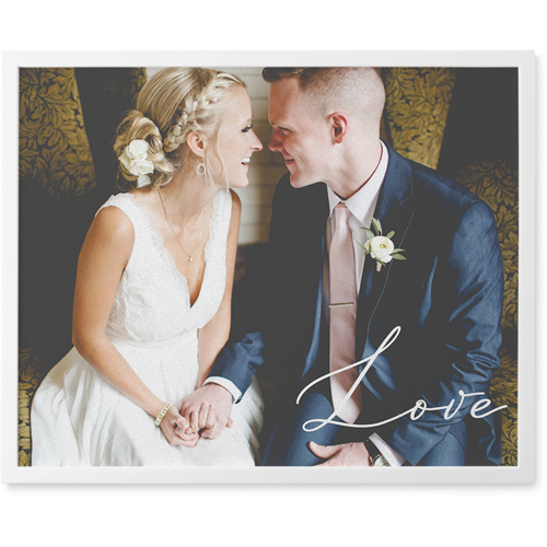 Pure Love Photo Tile, White, Framed, 8x10, White, white