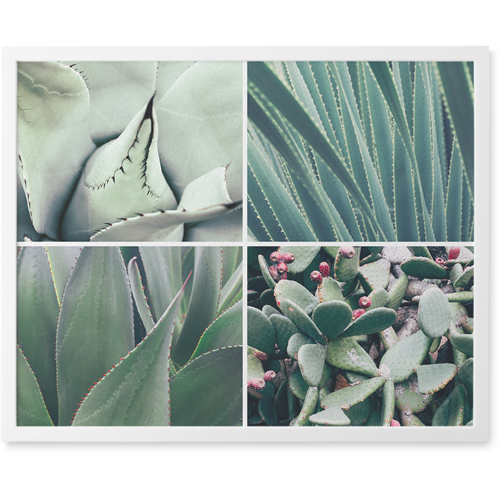 Four Top Photo Tile, White, Framed, 8x10, Multicolor