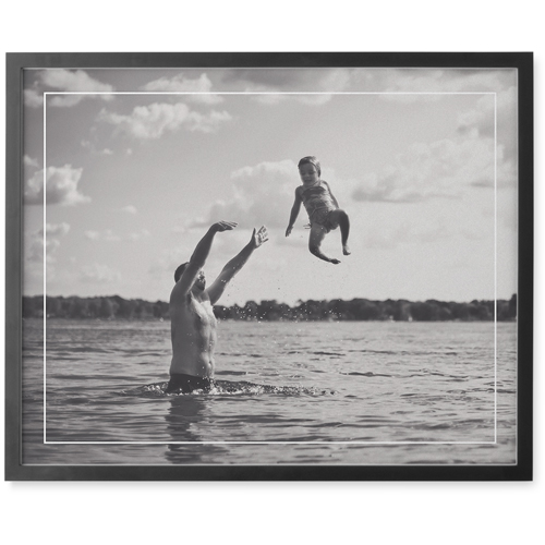 Frame Afloat Photo Tile, Black, Framed, 8x10, White