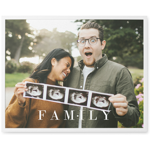 Absolute Family Photo Tile, White, Framed, 11x14, White, white