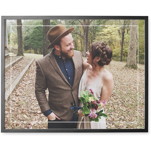 Floating Frame Photo Tile, Black, Framed, 11x14, White