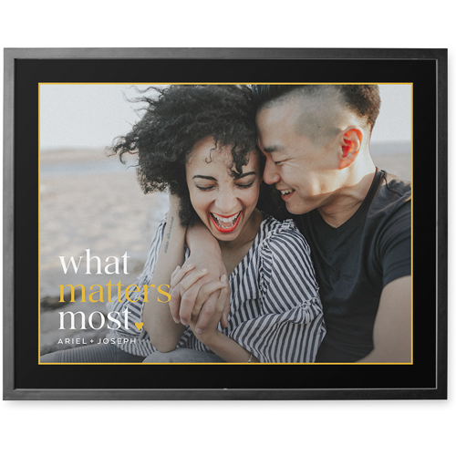 What Matters Most Photo Tile, Black, Framed, 11x14, Black