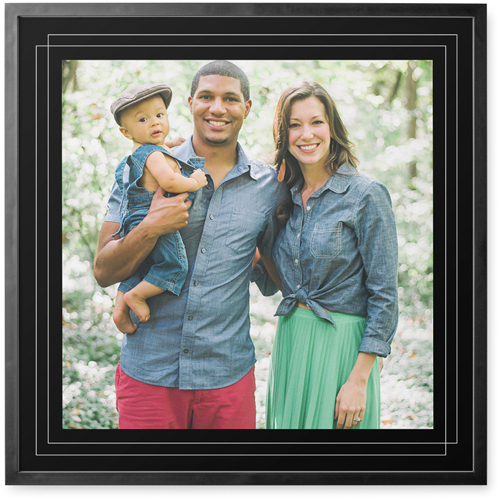 Forever Framed Photo Tile, Black, Framed, 12x12, Gray