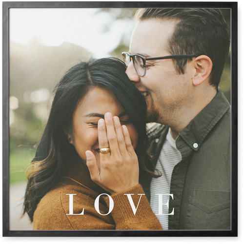 Absolute Love Photo Tile, Black, Framed, 12x12, White, white