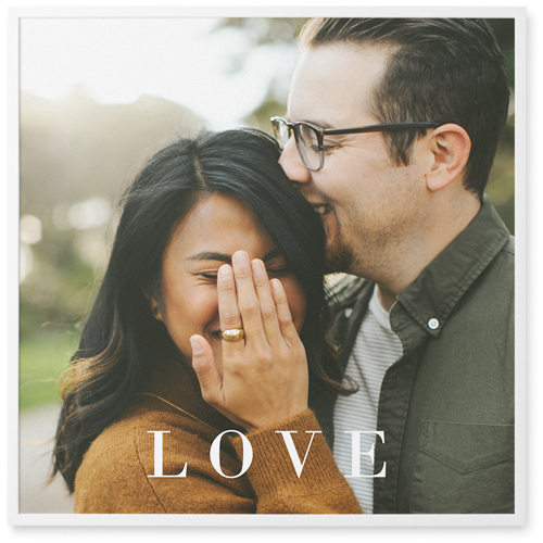Absolute Love Photo Tile, White, Framed, 12x12, White, white