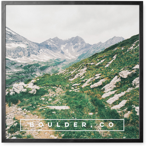 On the Go Photo Tile, Black, Framed, 12x12, White