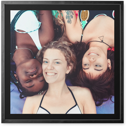 One Frame Photo Tile, Black, Framed, 12x12, Multicolor, multi