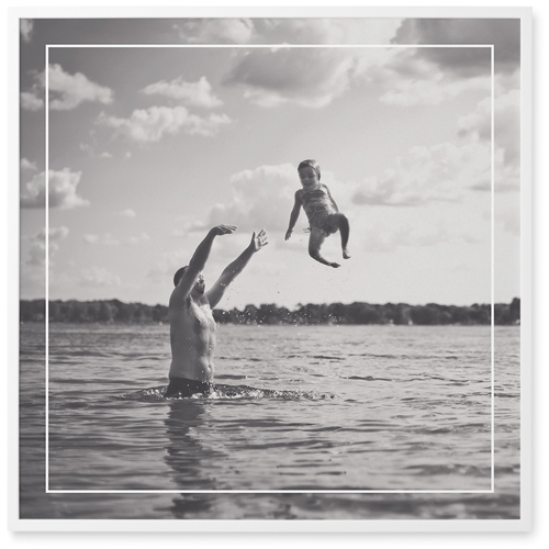 Frame Afloat Photo Tile, White, Framed, 12x12, White, white