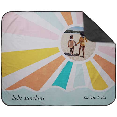 Hello Sunshine Picnic Blanket, Yellow