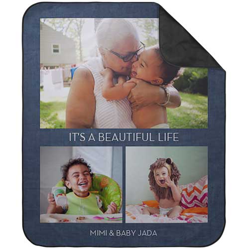Hero Gallery of Three Text Picnic Blanket, Multicolor, multi