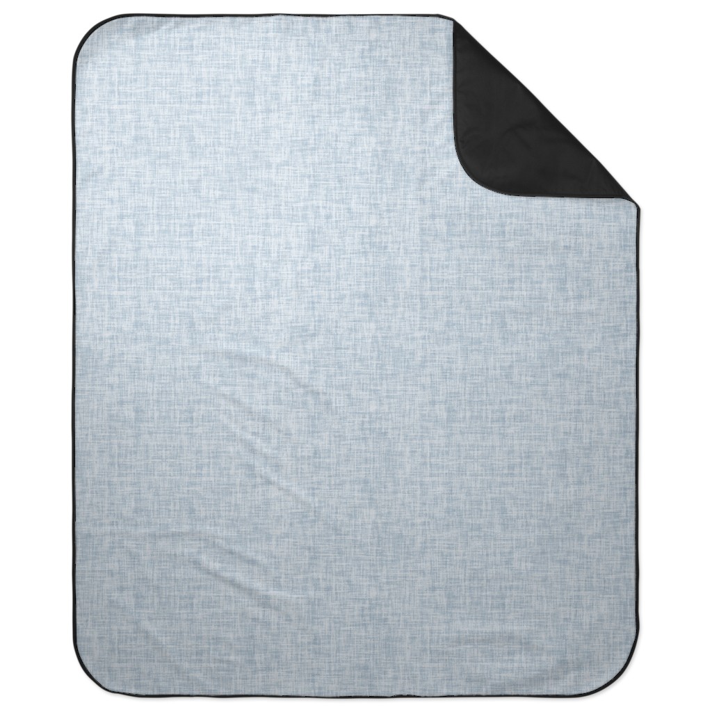 Vintage Linen Picnic Blanket, Blue