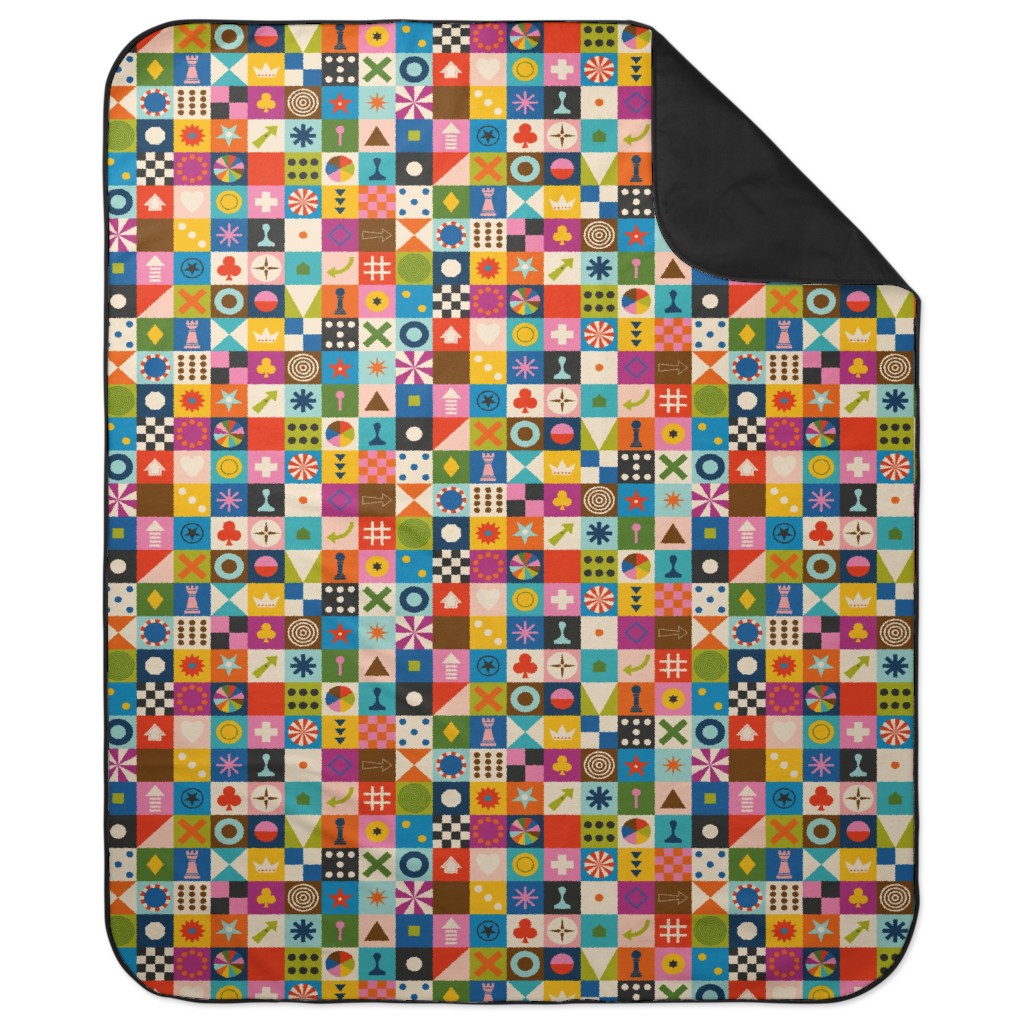 Game Cupboard Picnic Blanket, Multicolor