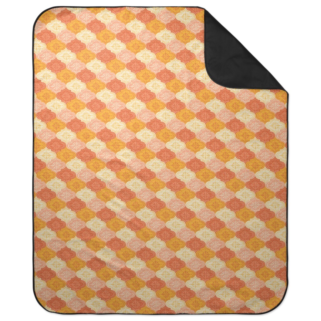 Arabesque - Warm Picnic Blanket, Orange, Orange