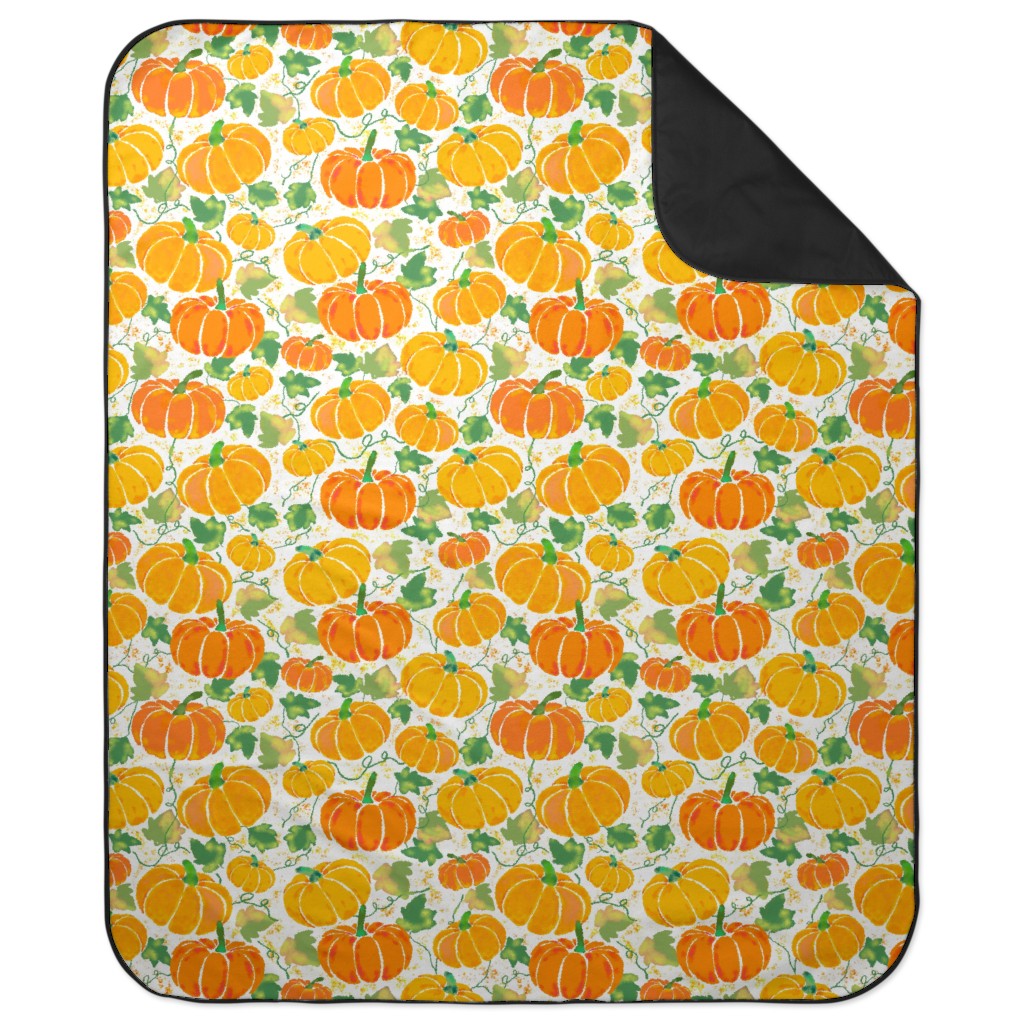 Pumpkin Dance Picnic Blanket, Orange