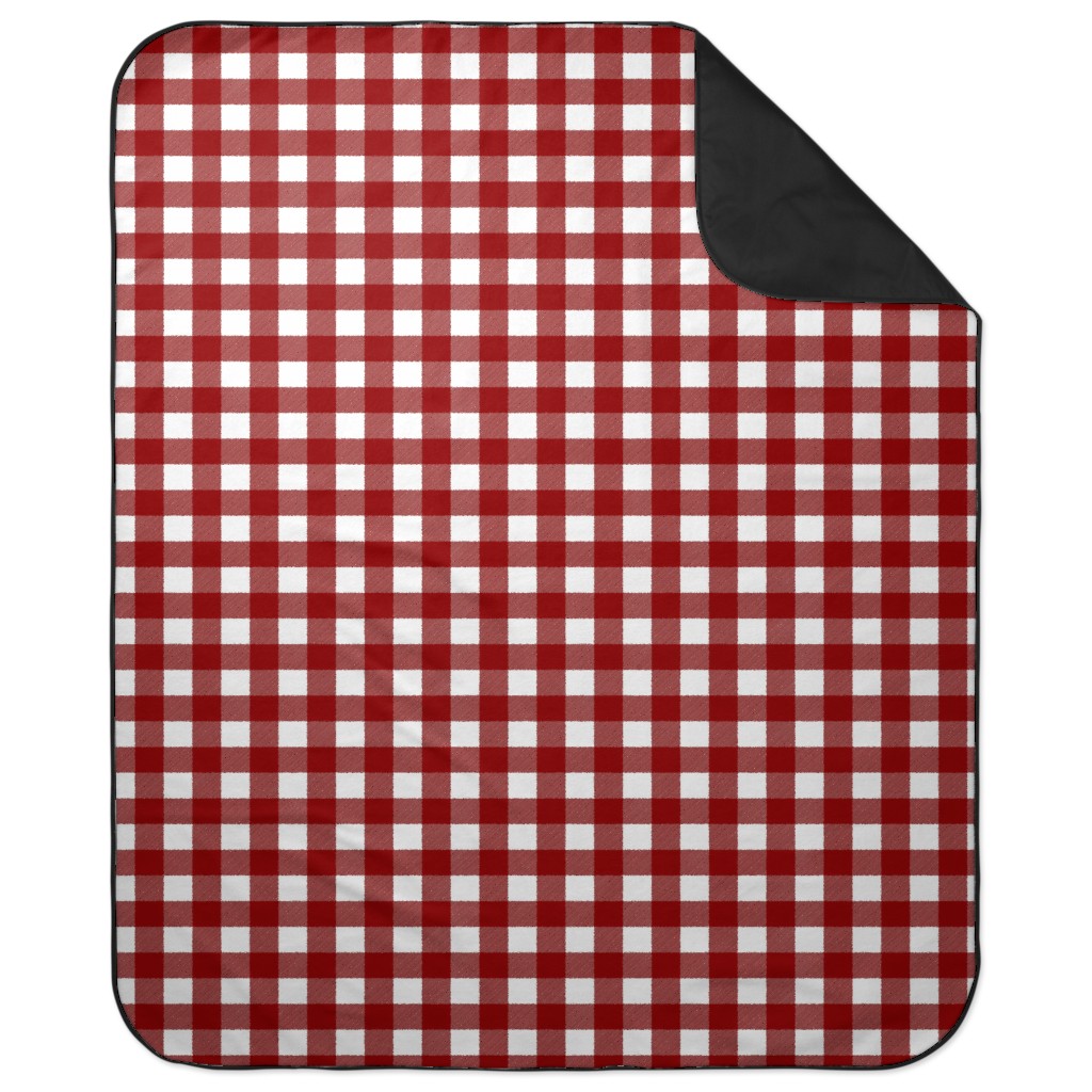 Buffalo Plaid - Red Picnic Blanket, Red