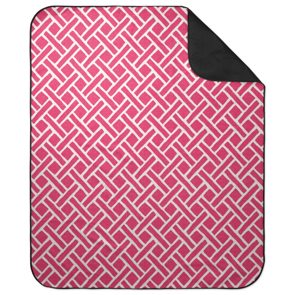 Savannah Trellis Picnic Blanket, Pink