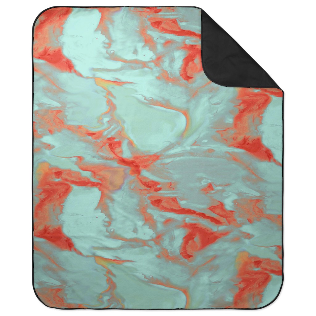 Abstract Watercolor - Multi Picnic Blanket, Blue, True Blue