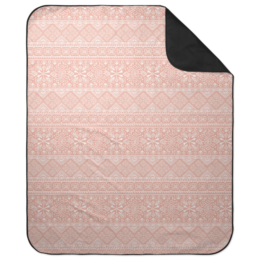Grand Bazaar - Blush Pink Picnic Blanket, Pink, Bright Pink