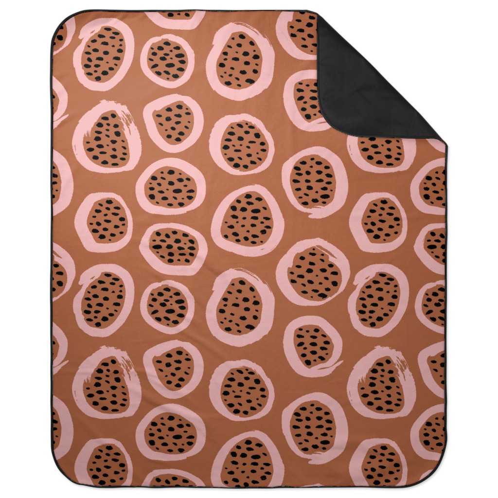 Abstract Raw Circles - Pink Picnic Blanket, Pink