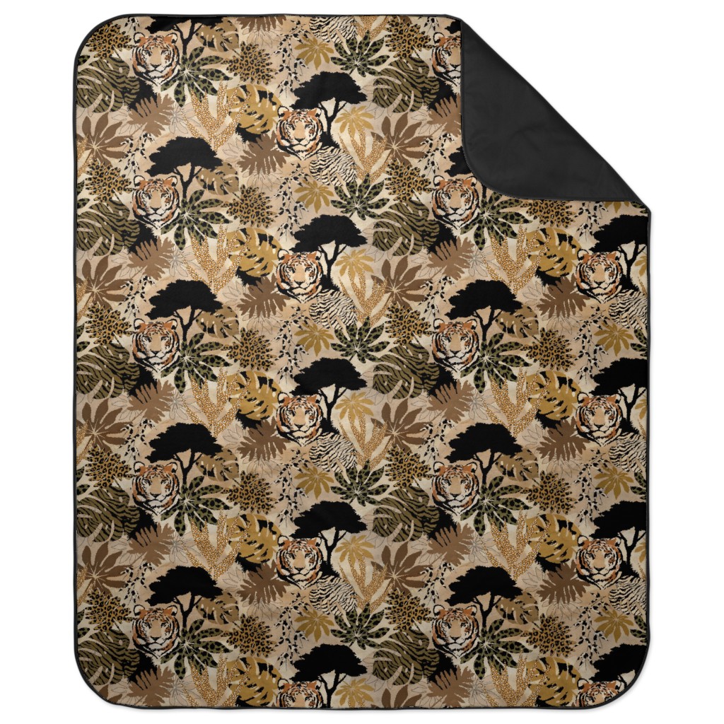 Safari Camouflage - Earthy Picnic Blanket, Brown