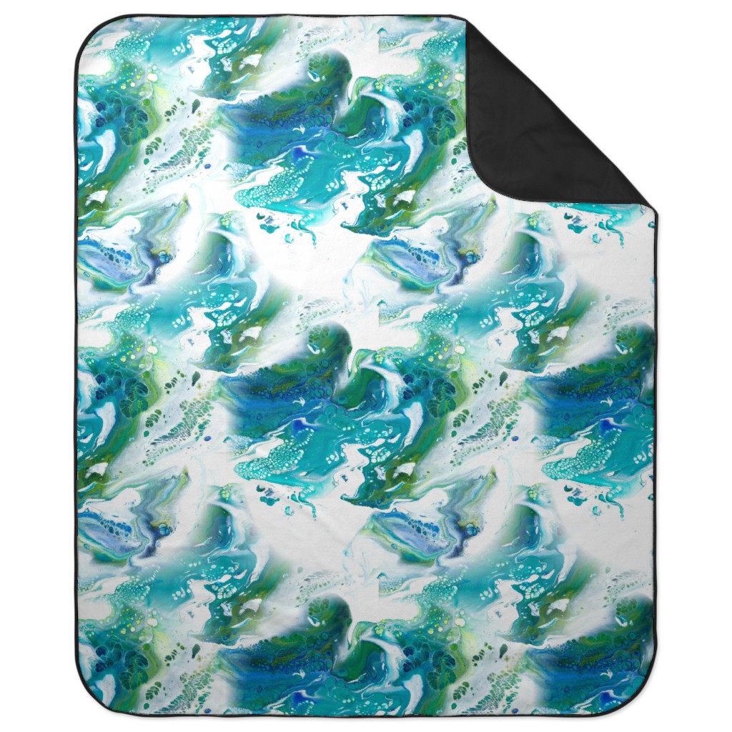 Acrylic Flow Picnic Blanket, Green