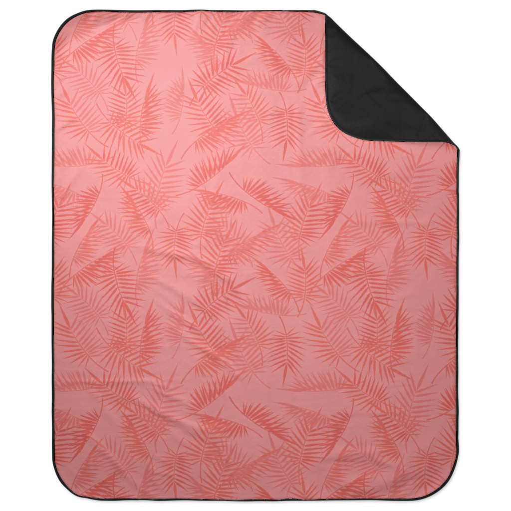 Tropical - Coral Picnic Blanket, Pink