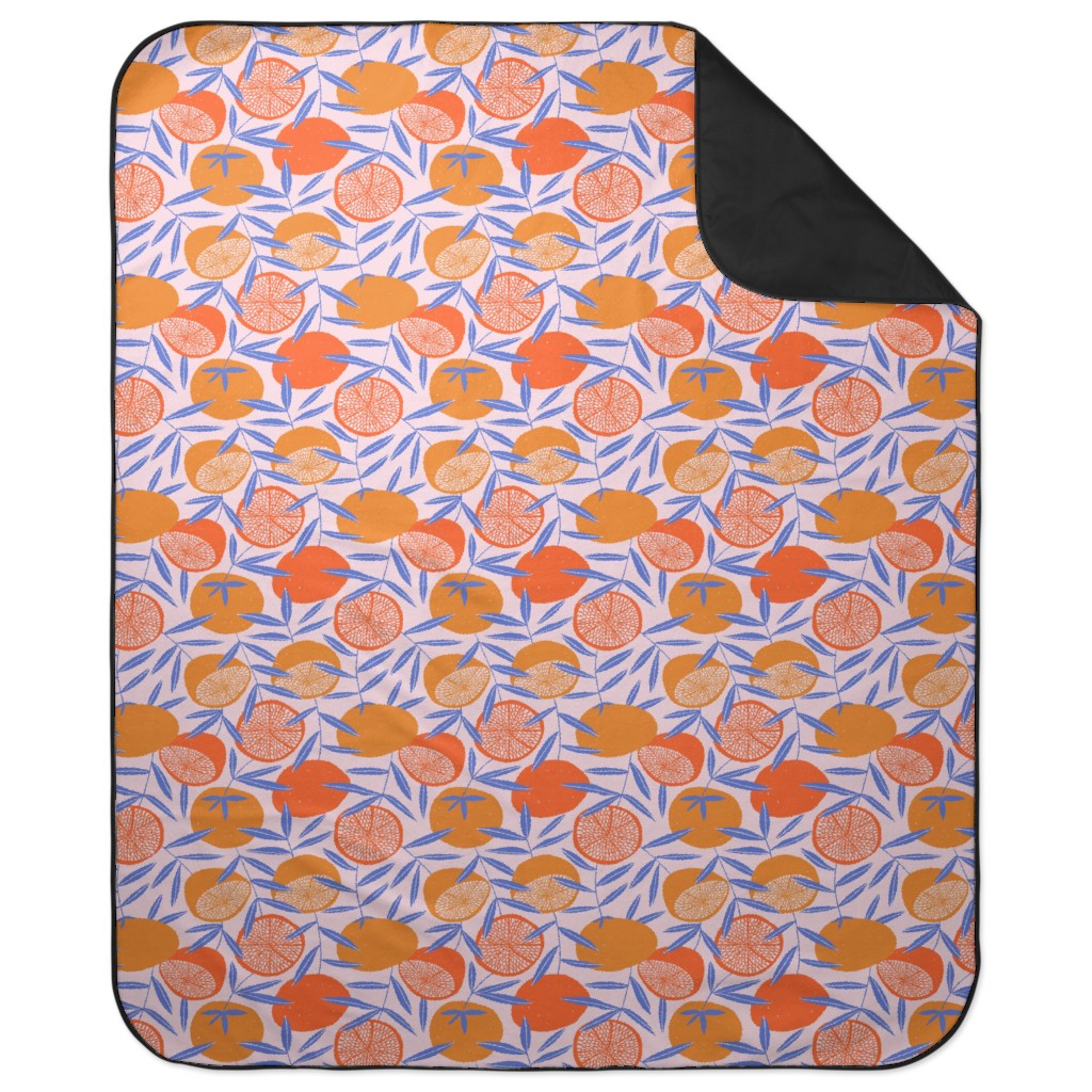 Pop Art Grapefruits - Multi Picnic Blanket, Orange, Orange