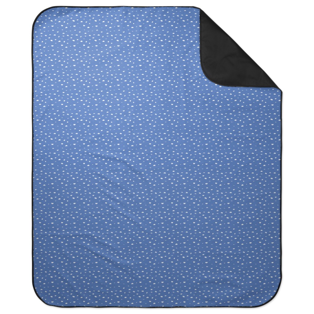 Shells - Blue Picnic Blanket, Blue