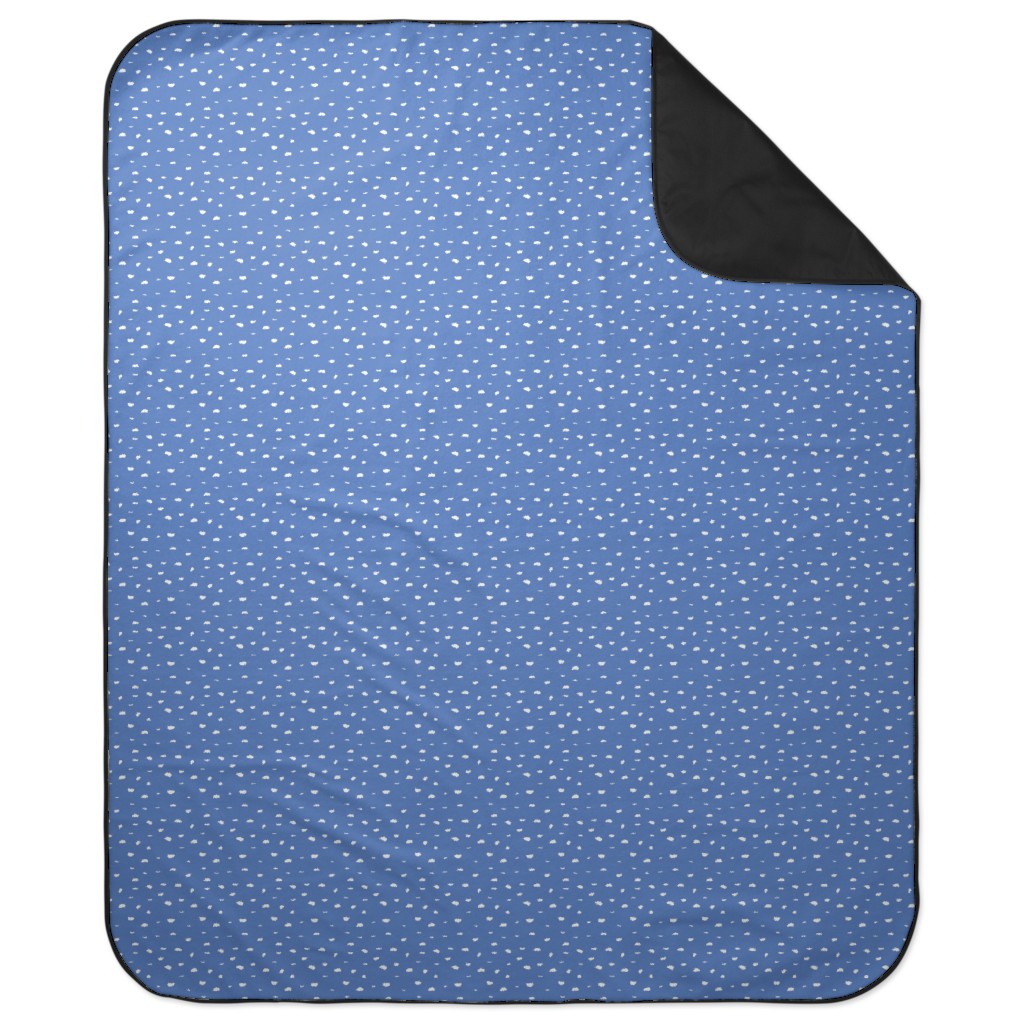 Shells - Blue Picnic Blanket, Blue, True Blue