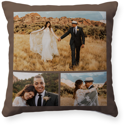 Hero Gallery Of Three Pillow, Woven, Beige, 16x16, Single Sided, Multicolor, multi