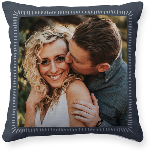 Organic Dash Pillow, Woven, Beige, 16x16, Single Sided, Gray, gray