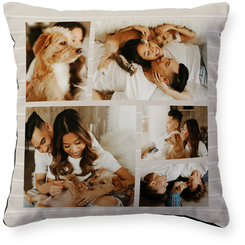 Gallery Of Five Montage Pillow, Woven, Black, 16x16, Single Sided, Multicolor