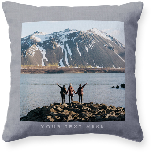 Gallery of One Border Pillow, Woven, White, 16x16, Double Sided, Multicolor, multi