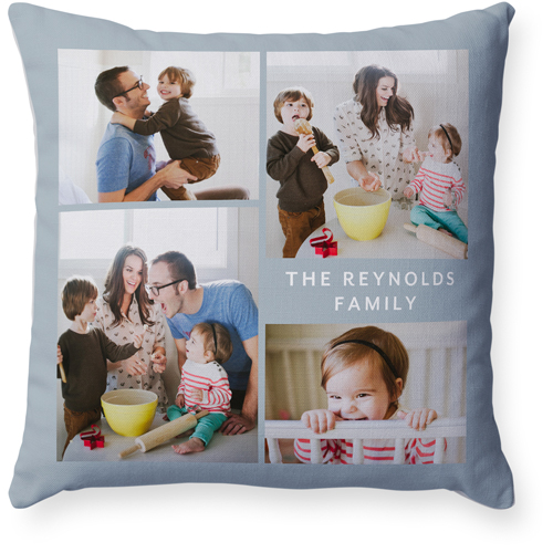 Caption Gallery Of Four Pillow, Woven, White, 18x18, Double Sided, Multicolor, multi