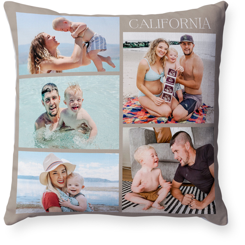 Minimalist Gallery of Five Pillow, Woven, White, 18x18, Double Sided, Multicolor, multi