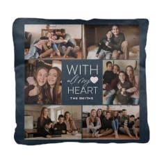 all my heart collage pillow