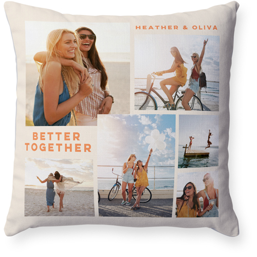 Modern Gallery Of Six Pillow, Woven, White, 18x18, Double Sided, Multicolor