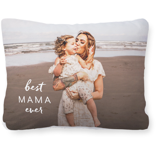 Contemporary Best Ever Pillow, Plush, White, 12x16, Single Sided, White