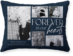 in our hearts memorial pillow