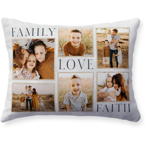 Rustic Family Sentiments Pillow, Woven, Beige, 12x16, Single Sided, Beige