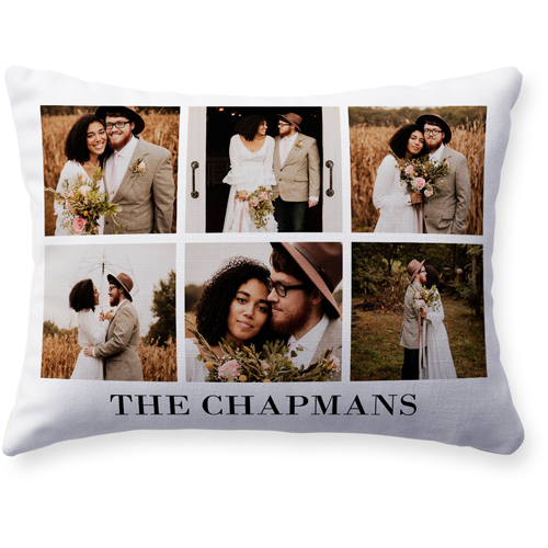 Grid Gallery of Nine Pillow, Woven, Beige, 12x16, Single Sided, Multicolor, multi