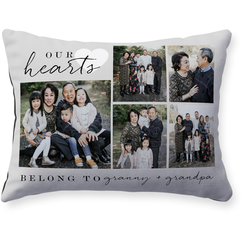 Belong To Heart Pillow, Woven, Black, 12x16, Single Sided, Gray