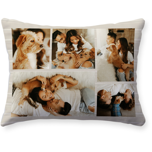 Gallery Of Five Montage Pillow, Woven, White, 12x16, Double Sided, Multicolor