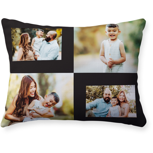 Minimal Gallery of Four Pillow, Woven, Beige, 12x16, Single Sided, Multicolor, multi