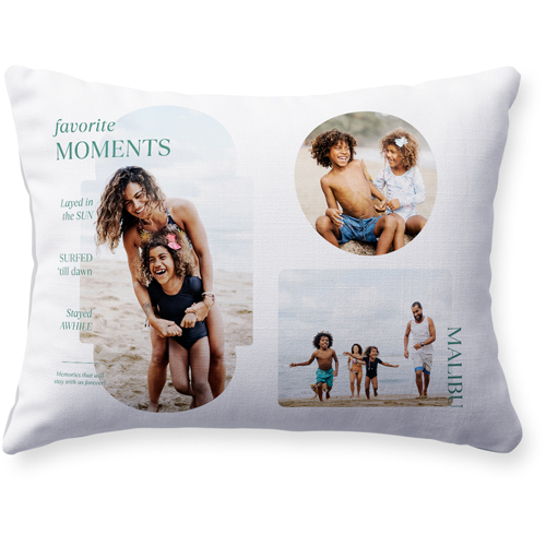 Travel Infographic Pillow, Woven, White, 12x16, Double Sided, White