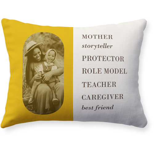Traits of the Best Pillow, Woven, Beige, 12x16, Single Sided, Yellow