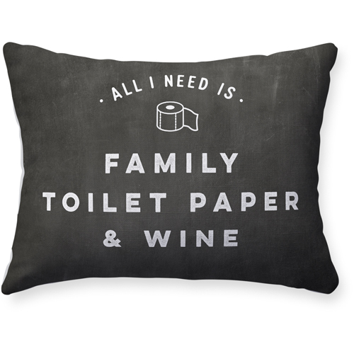 All I Need Pillow, Woven, White, 12x16, Double Sided, White