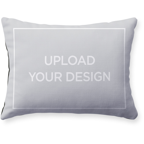 Upload Your Own Design Pillow, Woven, Black, 12x16, Single Sided, Multicolor
