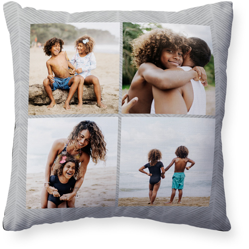 Grid Gallery Of Four Pillow, Woven, Black, 20x20, Single Sided, Multicolor, multi