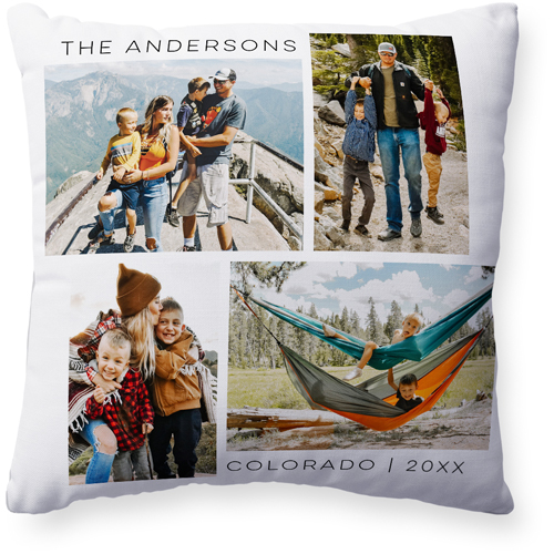 Clean Gallery of Four Pillow, Woven, White, 20x20, Double Sided, Multicolor, multi